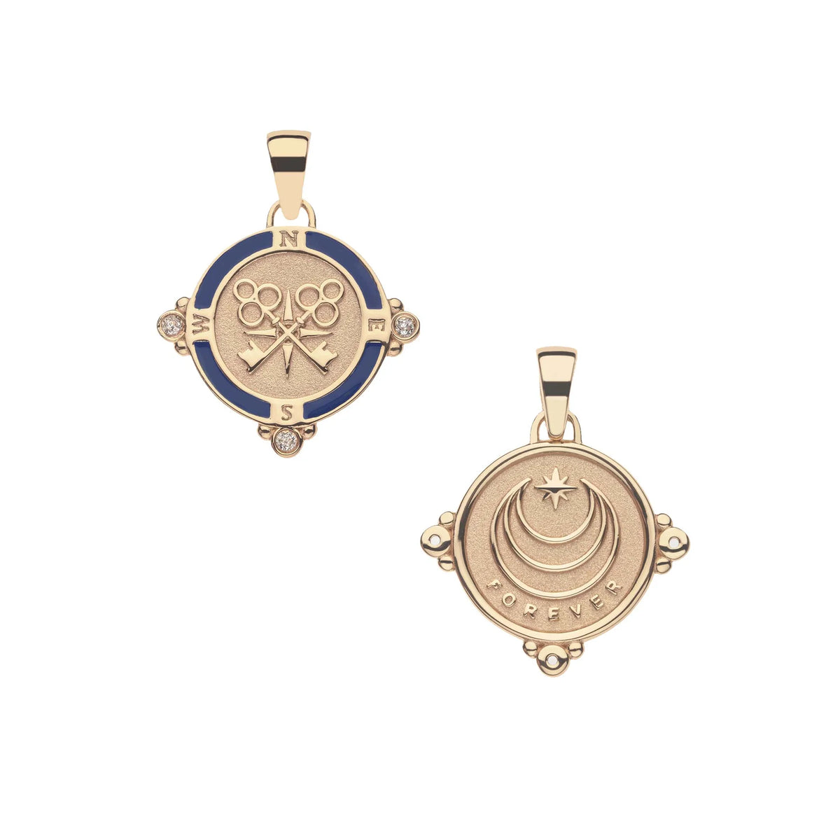 Jane Win Forever Petite Embellished Coin Pendant