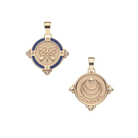Jane Win Forever Petite Embellished Coin Pendant
