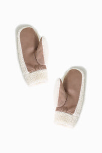 Look by M Faux Sherpa Mittens
