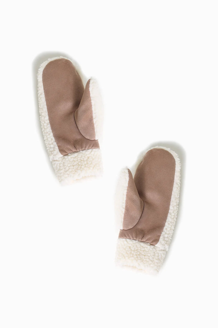Look by M Faux Sherpa Mittens