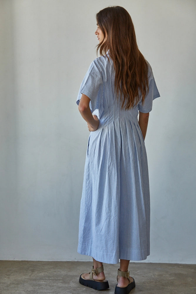 By Together Striped Flare Midi Skirt