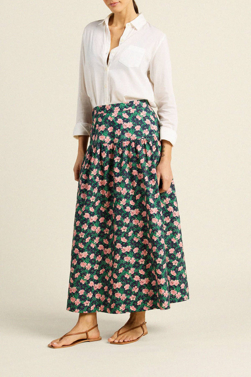 Trovata Birds of Paradis Lydia Floral Print Skirt