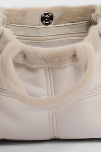 Rino & Pelle Jasha Small Faux Fur Leather Trim Shopper