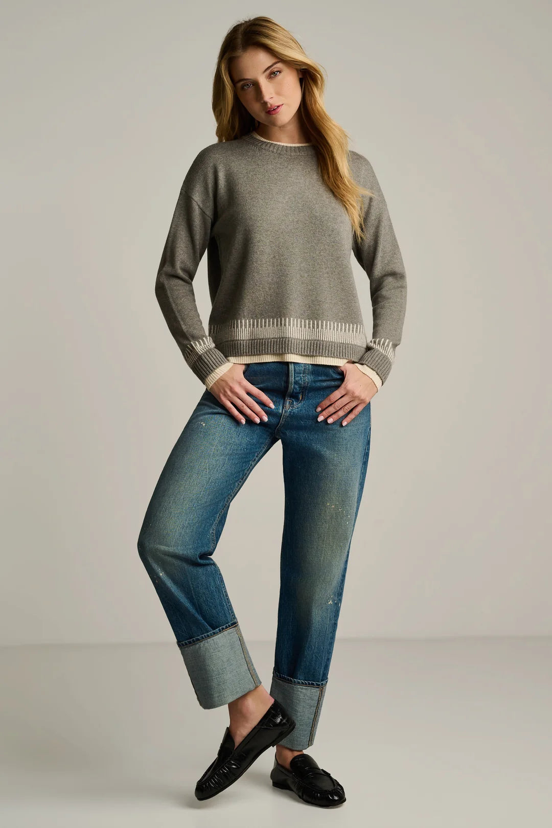 Lisa Todd Point Taken Contrast Crew Sweater