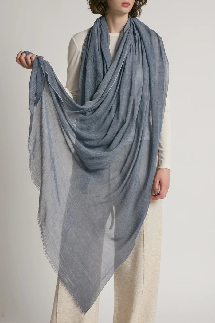 Common Knit Sheer Cotton Long Scarf