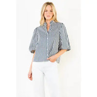THML Stripe Button Down Top