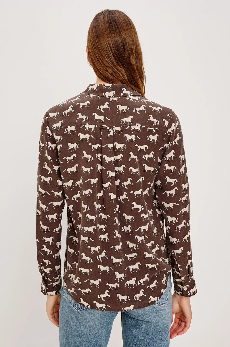 Rails Kate Ivory Horses Blouse