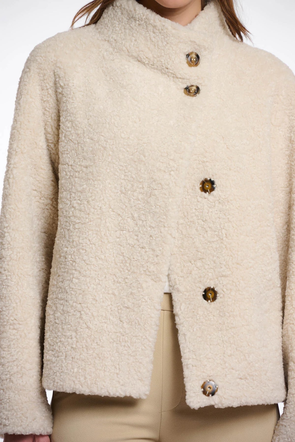 Rino & Pelle Denu Faux Fur High Collar Jacket