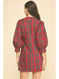 Pinch Plaid Mini Dress