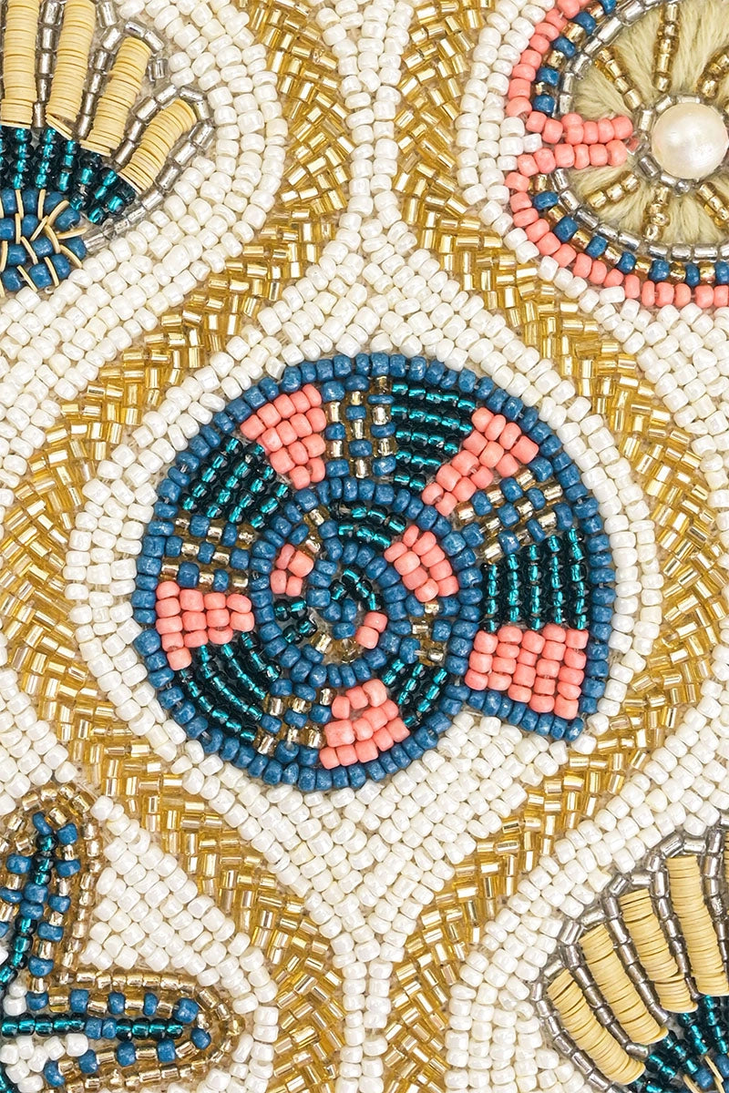 America & Beyond Sunlit Shore Embellished Shoulder Bag