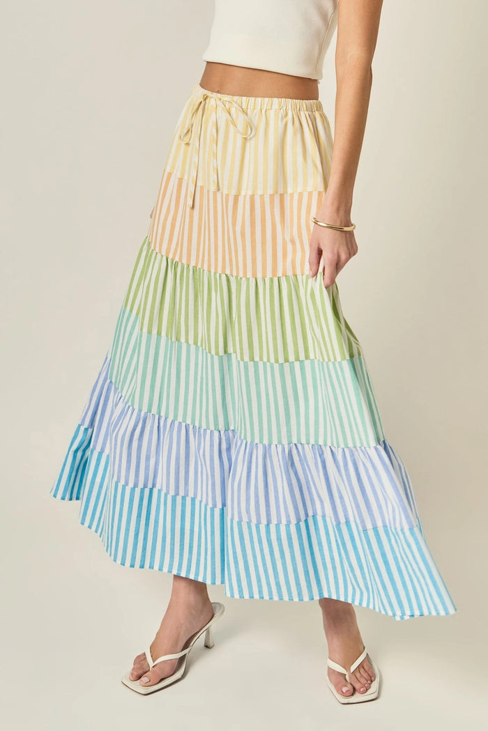 English Factory Pastel Tier Skirt