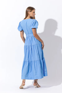 Lusana Remi Belted Poplin Maxi Dress