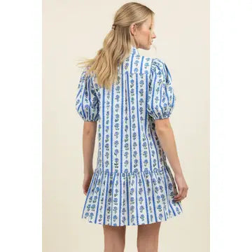 Pinch Floral Puff Sleeve Mini Dress