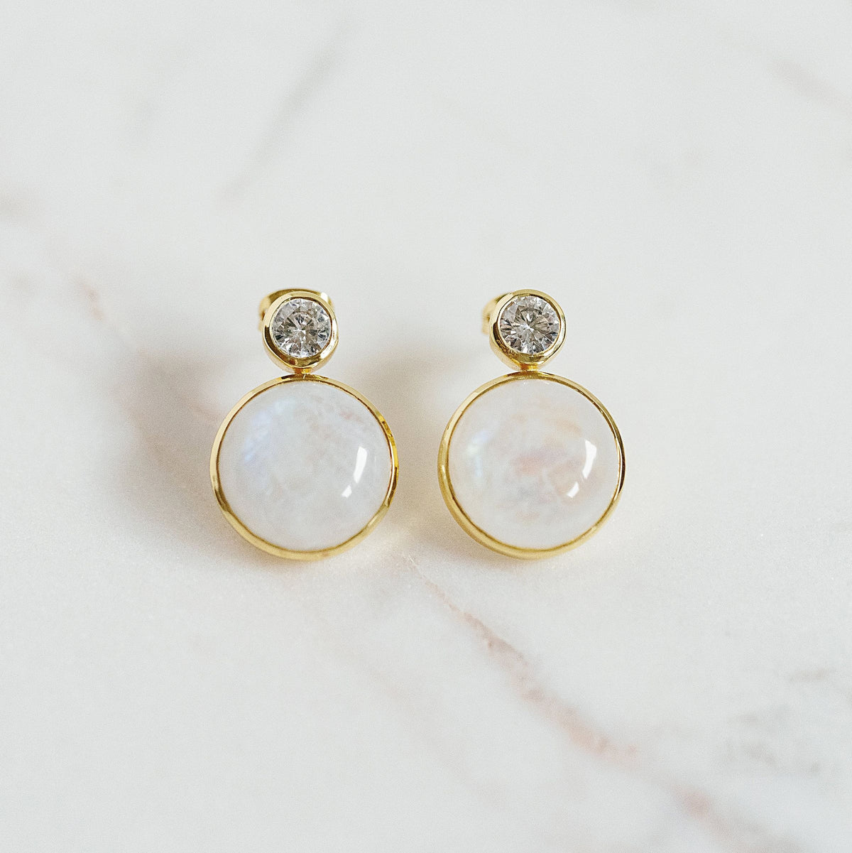 Laura Foote Floating Gem Stud Earrings