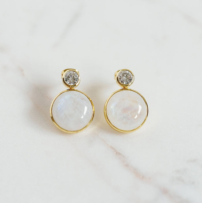Laura Foote Floating Gem Stud Earrings