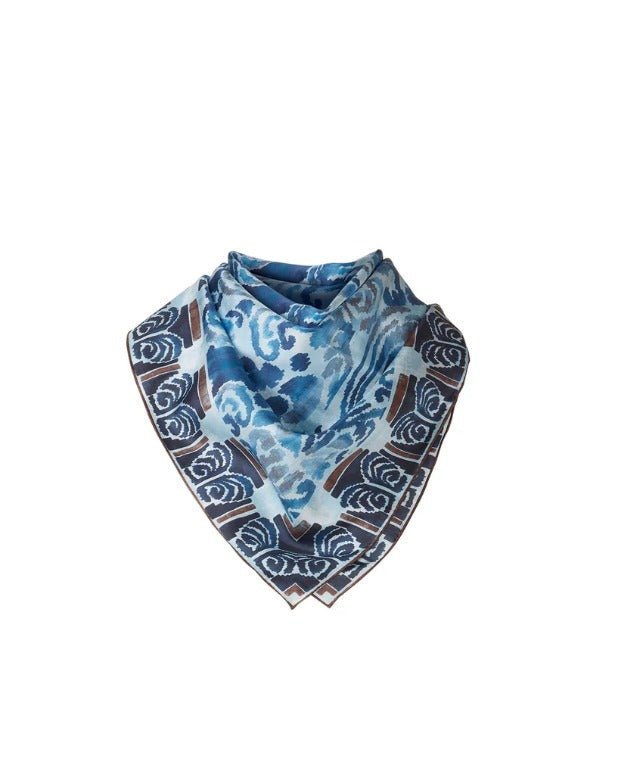 Kinross Paisley Print Silk Scarf