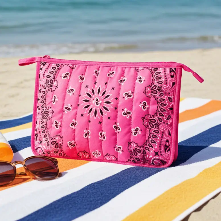 Haute Shore Bandana Print Pouch