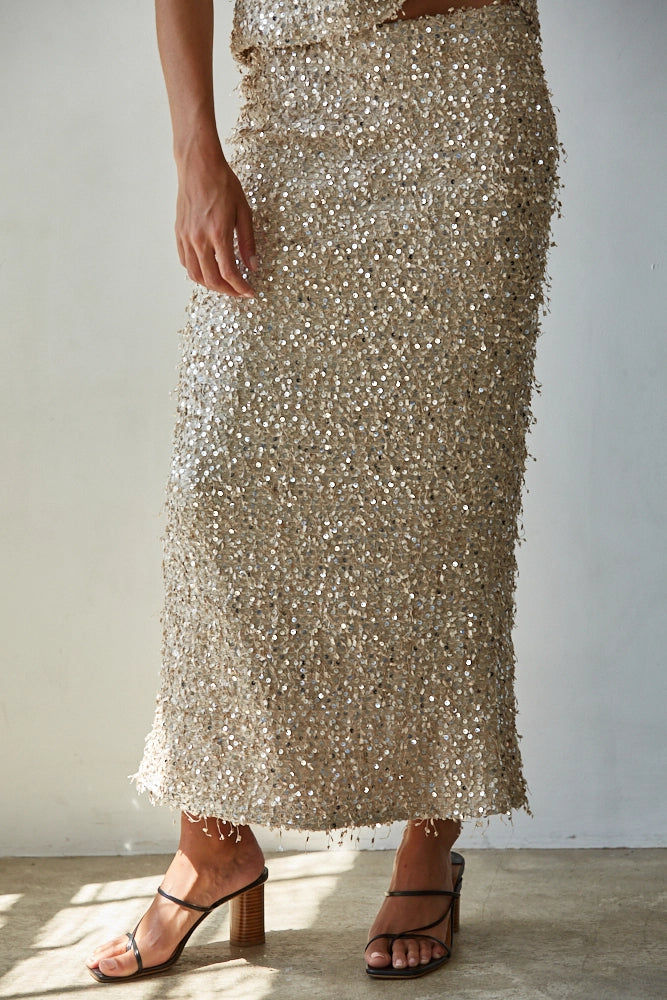 By Together Sequin Midi Skirt