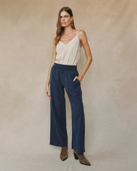 Bella Dahl Smocked Waist Wide Leg Pant
