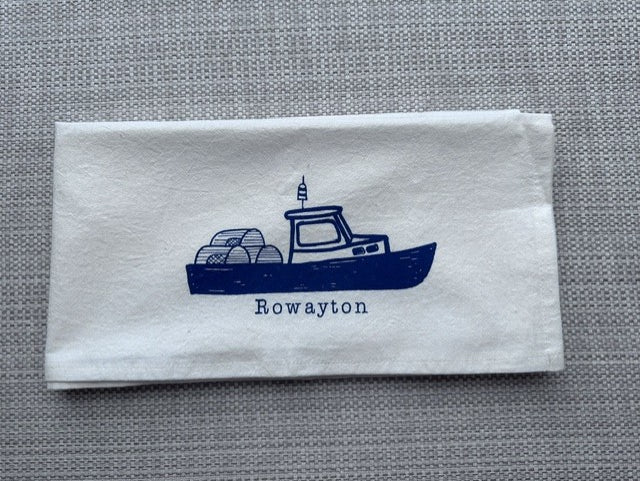 Seagate Studios Lobster Boat Tea Towel