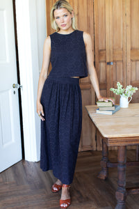 Emerson Fry Wide Hem Eyelet Skirt