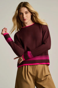 Lisa Todd Point Taken Contrast Crew Sweater