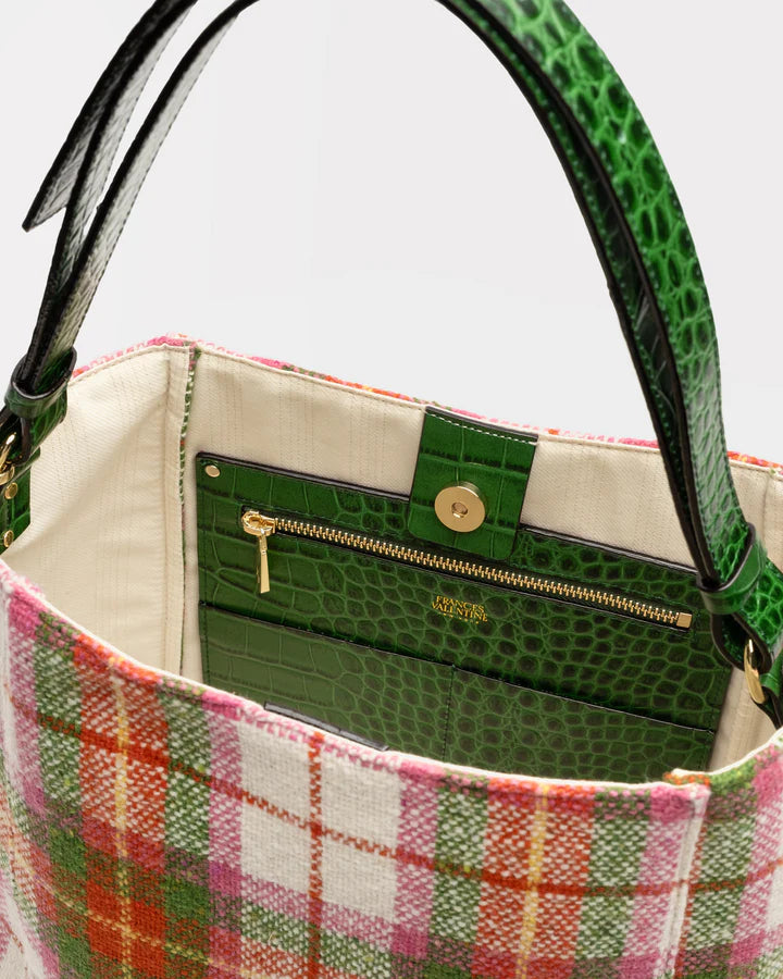 Frances Valentine June Hobo Wool Plaid Bag