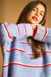 Miou Muse Stripe Crew Sweater