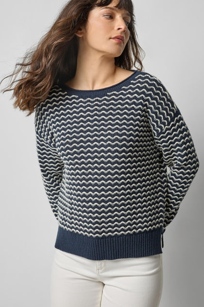Lilla P Zig Zag Boucle Sweater