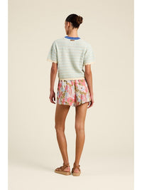Trovata Birds of Paradis Jules Aqua Stripe Sweater