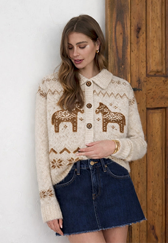 Moon River Nordic Pony Cardigan