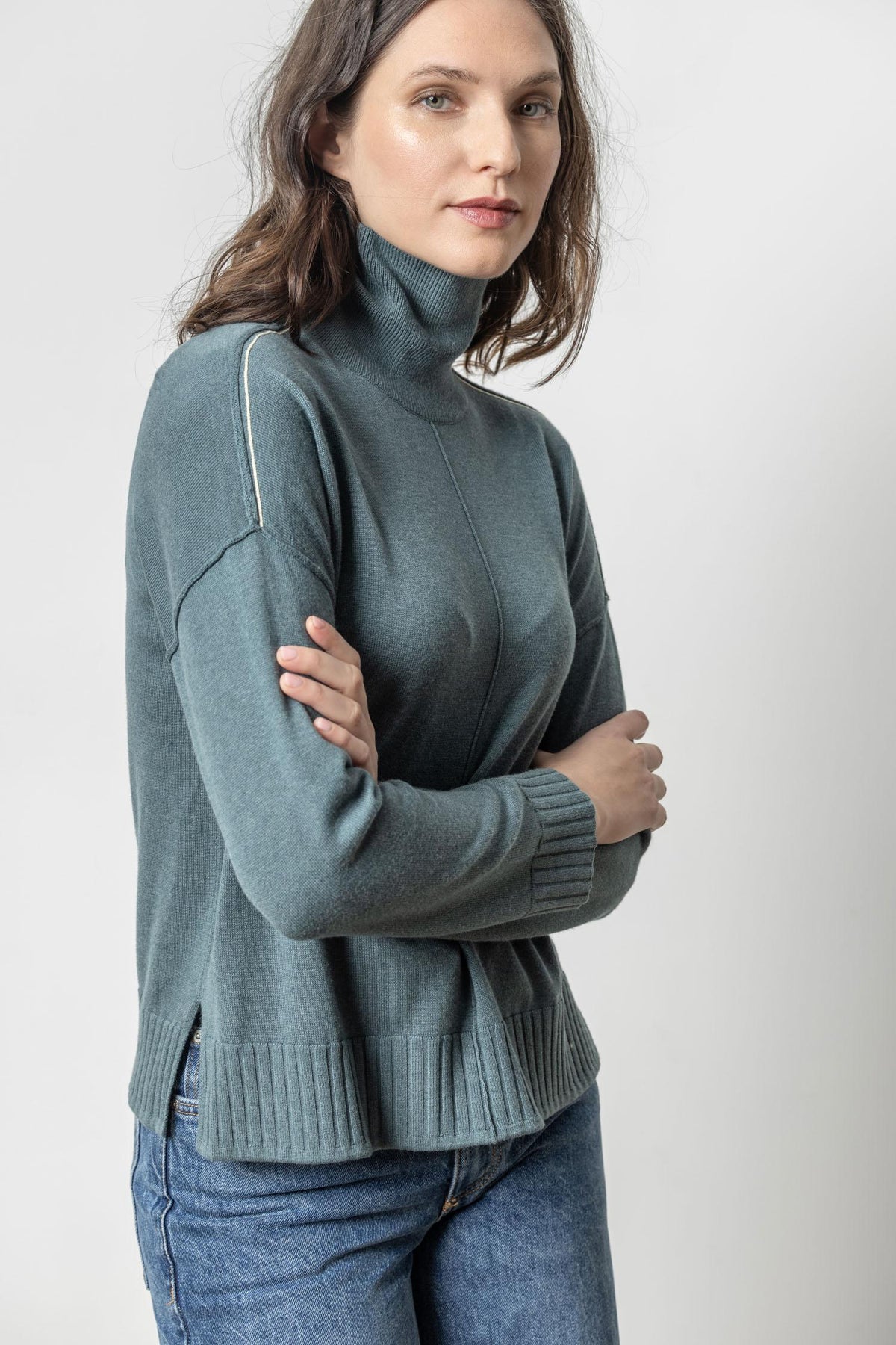 Lilla P Relaxed Turtleneck Sweater