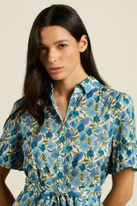 Trovata Birds of Paradis Martinique Cielo Floral Dress