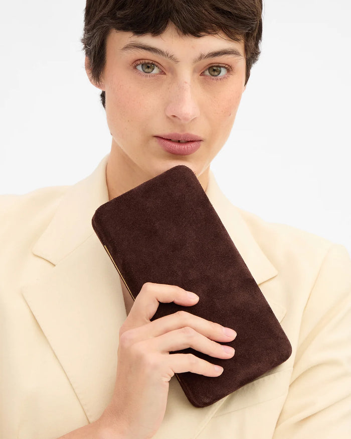 Clare V Le Tabac Suede Clutch