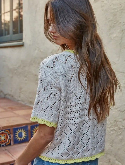 By Together Crochet Knit Top