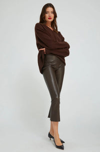 SPRWMN Crop Americano Leather Crop Flare