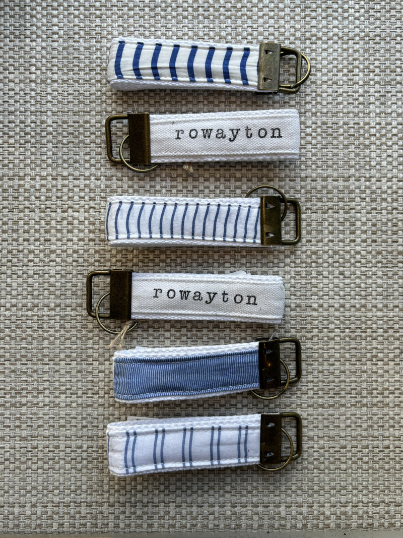 Seagate Studios Rowayton Coastal Stripes Key Fob