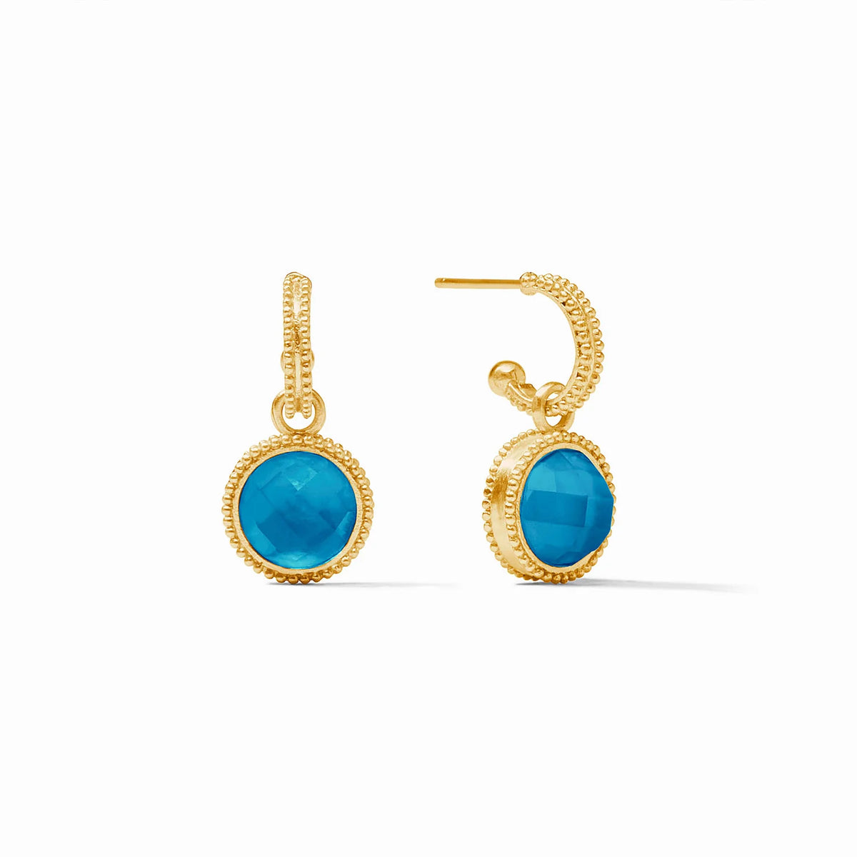Julie Vos Fleur-de-Lis Hoop & Charm Earring