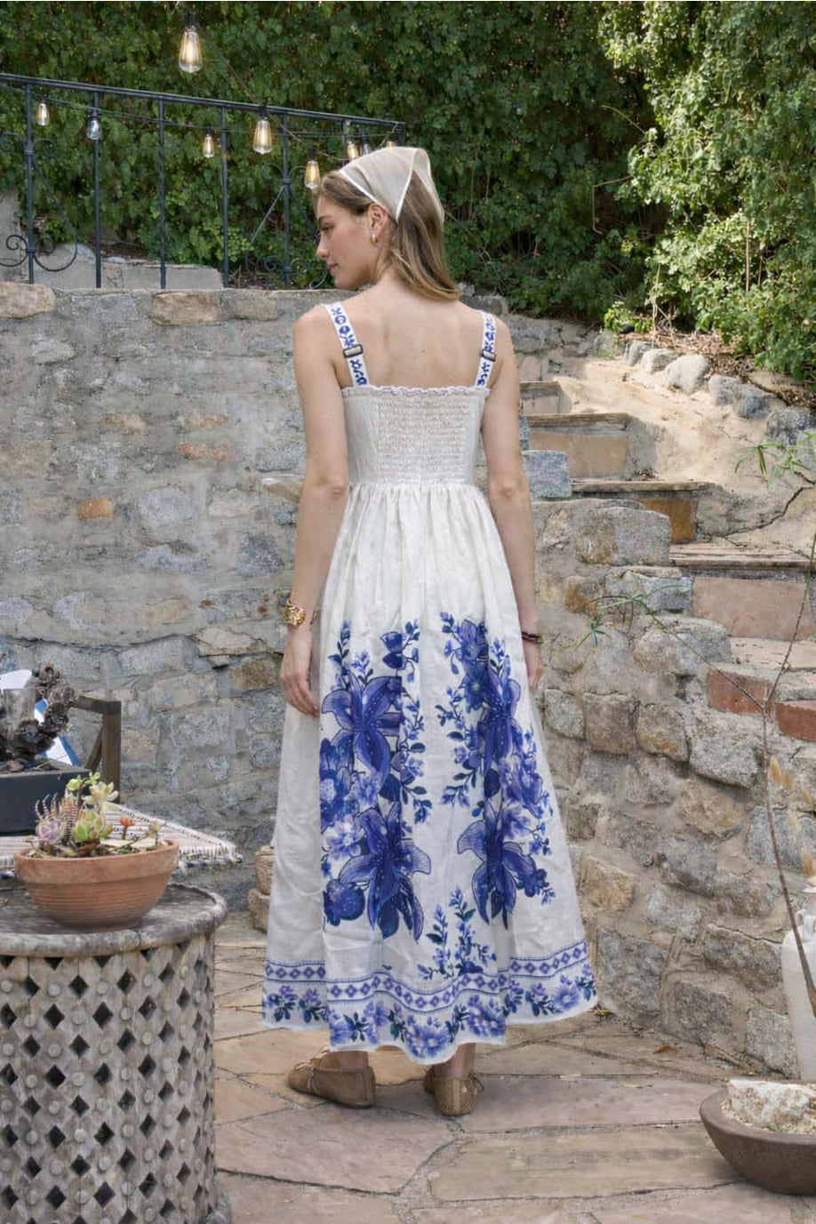 Moon River Floral Detail Midi Dress