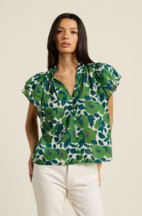 Trovata Birds of Paradis Violette Vega Floral Print Top