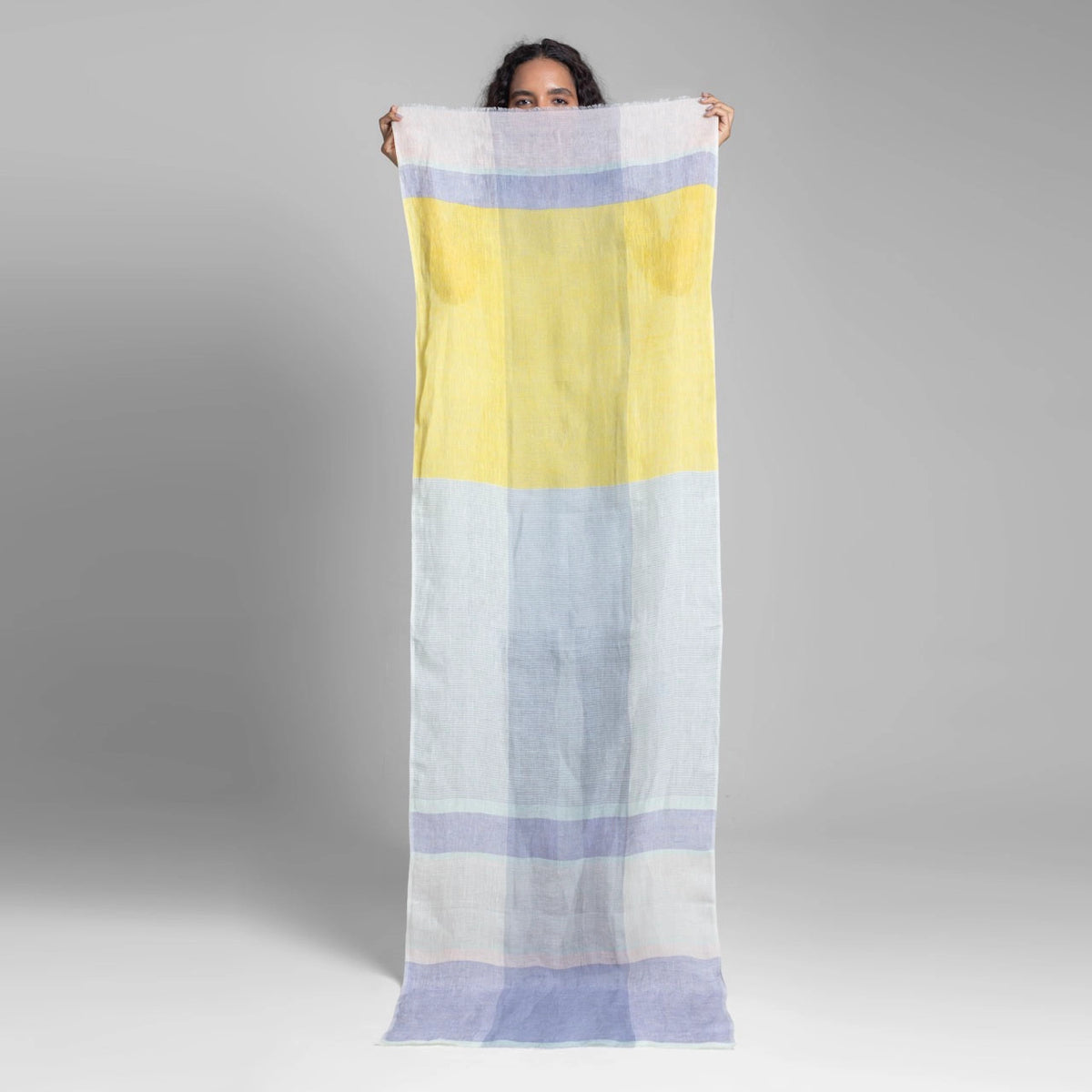 Sadhu Collective Sunlit Calm Handwoven Linen Scarf