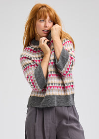 Zaket & Plover Mohair Fairisle Crew Sweater