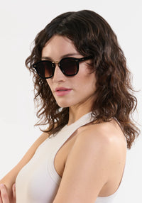 Krewe Campbell Black + Black Tea Sunglasses