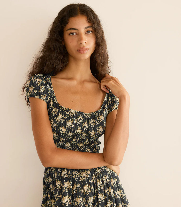 DOEN Quinley Noir Rosier Floral Dress