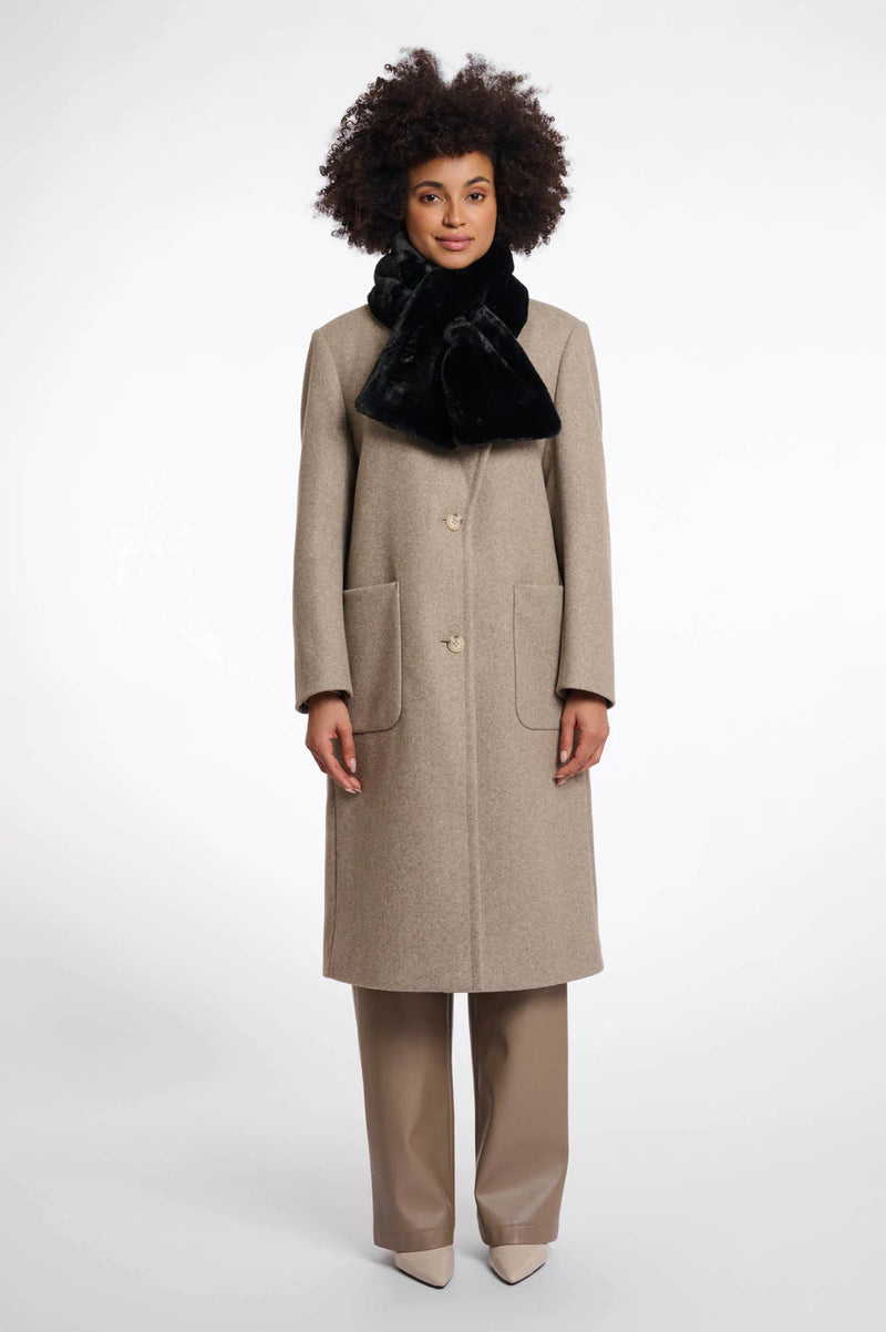 Rino & Pelle Stip Faux Fur Scarf