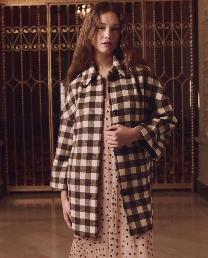 The Great Gingham Check Car Coat