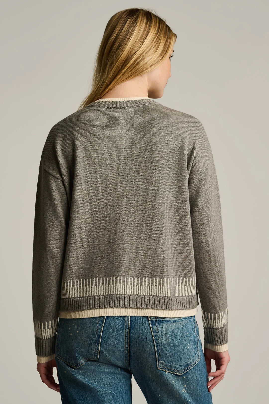 Lisa Todd Point Taken Contrast Crew Sweater