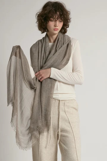 Common Knit Sheer Cotton Long Scarf