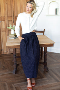 Emerson Fry Wide Hem Eyelet Skirt