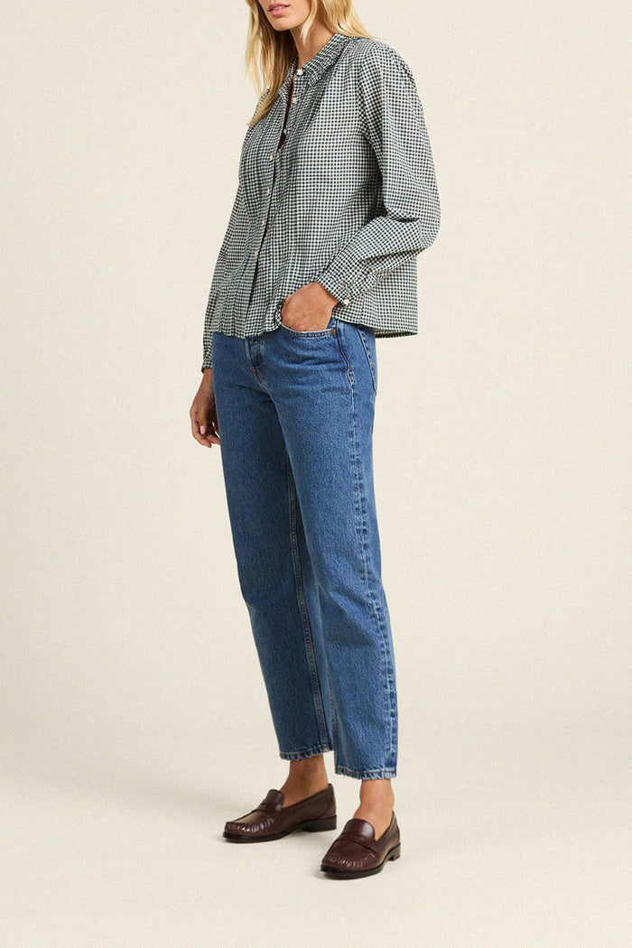 Trovata Brids of Paradis Alise Caspian Check Blouse